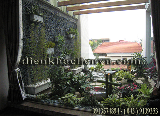 tiểu cảnh nước trong nhà phố